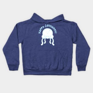 Happy Jalloween! Jellyfish Blue! Kids Hoodie